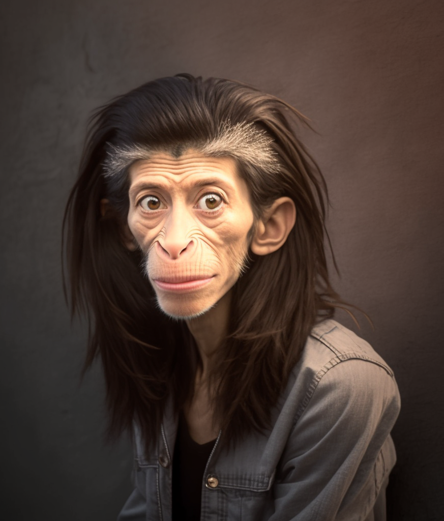 אמנות AI - קוף